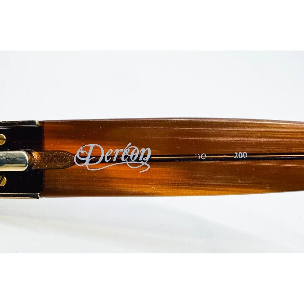 Dereon Eyeglasses Womens Brown Rectangle Frames 53-17-135